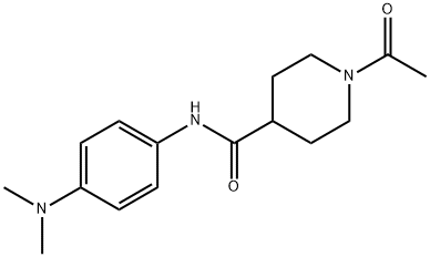 1-acetyl-N-[4-(dimethylamino)phenyl]piperidine-4-carboxamide,908496-05-9,结构式