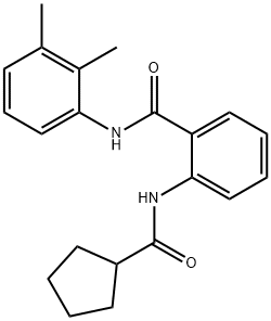 2-(cyclopentanecarbonylamino)-N-(2,3-dimethylphenyl)benzamide 结构式