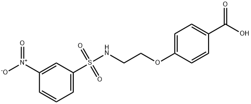4-[2-[(3-nitrophenyl)sulfonylamino]ethoxy]benzoic acid Struktur