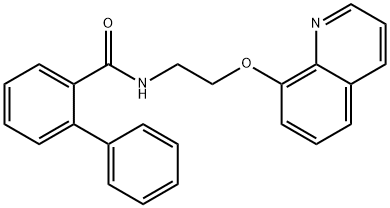 2-phenyl-N-(2-quinolin-8-yloxyethyl)benzamide Struktur