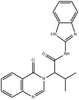 N-(1H-benzimidazol-2-yl)-3-methyl-2-(4-oxoquinazolin-3-yl)butanamide Structure