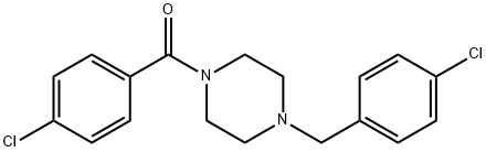 (4-chlorophenyl)-[4-[(4-chlorophenyl)methyl]piperazin-1-yl]methanone,915889-39-3,结构式