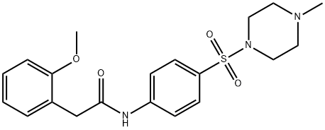 2-(2-methoxyphenyl)-N-[4-(4-methylpiperazin-1-yl)sulfonylphenyl]acetamide,915896-12-7,结构式