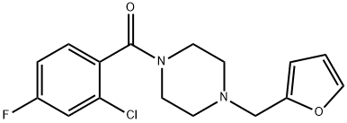 (2-chloro-4-fluorophenyl)-[4-(furan-2-ylmethyl)piperazin-1-yl]methanone Structure