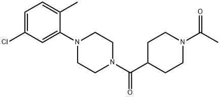 1-[4-[4-(5-chloro-2-methylphenyl)piperazine-1-carbonyl]piperidin-1-yl]ethanone Structure