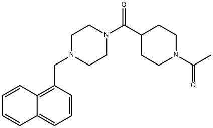 1-[4-[4-(naphthalen-1-ylmethyl)piperazine-1-carbonyl]piperidin-1-yl]ethanone Structure