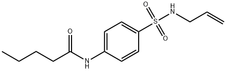 N-[4-(prop-2-enylsulfamoyl)phenyl]pentanamide Struktur