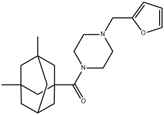 (3,5-dimethyl-1-adamantyl)-[4-(furan-2-ylmethyl)piperazin-1-yl]methanone Structure