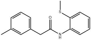 2-(3-methylphenyl)-N-(2-methylsulfanylphenyl)acetamide Structure