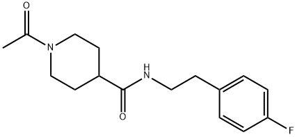 1-acetyl-N-[2-(4-fluorophenyl)ethyl]piperidine-4-carboxamide Structure