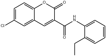 6-chloro-N-(2-ethylphenyl)-2-oxochromene-3-carboxamide Structure