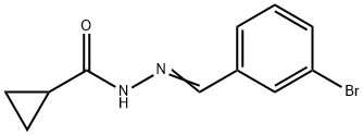 N-[(E)-(3-bromophenyl)methylideneamino]cyclopropanecarboxamide Structure