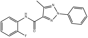 N-(2-fluorophenyl)-5-methyl-2-phenyltriazole-4-carboxamide Struktur