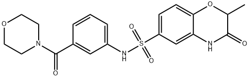 2-methyl-N-[3-(morpholine-4-carbonyl)phenyl]-3-oxo-4H-1,4-benzoxazine-6-sulfonamide Structure