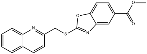 methyl 2-(quinolin-2-ylmethylsulfanyl)-1,3-benzoxazole-5-carboxylate Structure