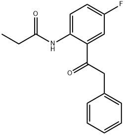 N-[4-fluoro-2-(2-phenylacetyl)phenyl]propanamide 结构式