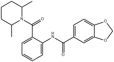 N-[2-(2,6-dimethylpiperidine-1-carbonyl)phenyl]-1,3-benzodioxole-5-carboxamide Struktur