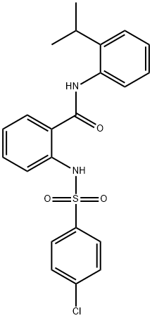 2-[(4-chlorophenyl)sulfonylamino]-N-(2-propan-2-ylphenyl)benzamide 结构式