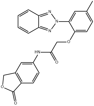 2-[2-(benzotriazol-2-yl)-4-methylphenoxy]-N-(1-oxo-3H-2-benzofuran-5-yl)acetamide,924842-08-0,结构式