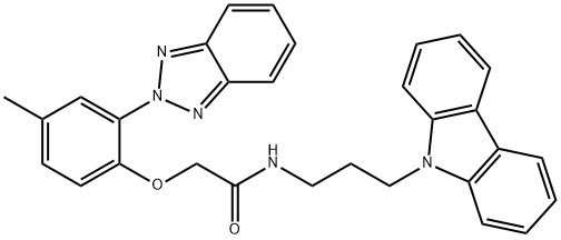 2-[2-(benzotriazol-2-yl)-4-methylphenoxy]-N-(3-carbazol-9-ylpropyl)acetamide Structure