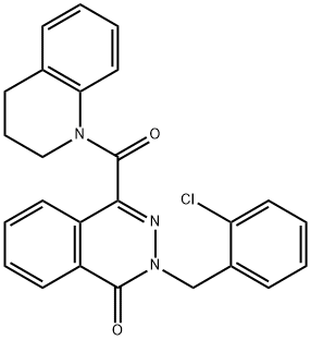 2-[(2-chlorophenyl)methyl]-4-(3,4-dihydro-2H-quinoline-1-carbonyl)phthalazin-1-one,924843-16-3,结构式