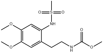 methyl N-[2-[2-(methanesulfonamido)-4,5-dimethoxyphenyl]ethyl]carbamate 结构式