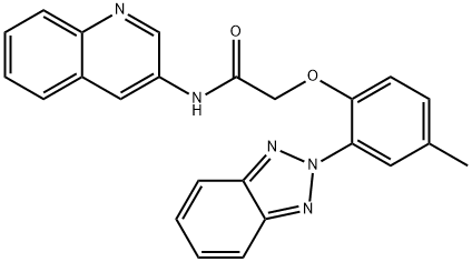 2-[2-(benzotriazol-2-yl)-4-methylphenoxy]-N-quinolin-3-ylacetamide Structure