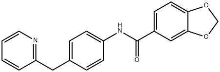 N-[4-(pyridin-2-ylmethyl)phenyl]-1,3-benzodioxole-5-carboxamide Structure