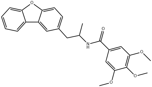 N-(1-dibenzofuran-2-ylpropan-2-yl)-3,4,5-trimethoxybenzamide 结构式