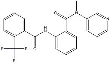 N-[2-(pyridin-3-ylmethylcarbamoyl)phenyl]-2-(trifluoromethyl)benzamide 化学構造式