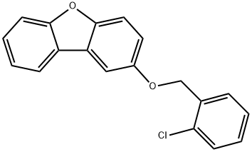 2-[(2-chlorophenyl)methoxy]dibenzofuran Structure