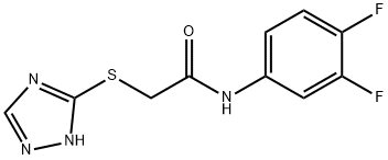 N-(3,4-difluorophenyl)-2-(1H-1,2,4-triazol-5-ylsulfanyl)acetamide Structure