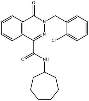 3-[(2-chlorophenyl)methyl]-N-cycloheptyl-4-oxophthalazine-1-carboxamide Structure