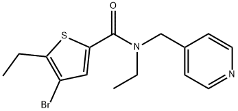 4-bromo-N,5-diethyl-N-(pyridin-4-ylmethyl)thiophene-2-carboxamide Structure