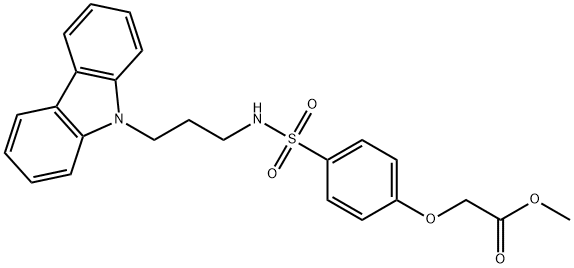 methyl 2-[4-(3-carbazol-9-ylpropylsulfamoyl)phenoxy]acetate Structure