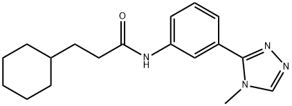 3-cyclohexyl-N-[3-(4-methyl-1,2,4-triazol-3-yl)phenyl]propanamide Structure