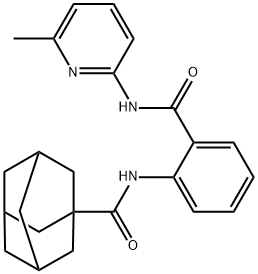 N-[2-[(6-methylpyridin-2-yl)carbamoyl]phenyl]adamantane-1-carboxamide Struktur