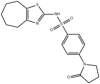 4-(2-oxopyrrolidin-1-yl)-N-(5,6,7,8-tetrahydro-4H-cyclohepta[d][1,3]thiazol-2-yl)benzenesulfonamide Structure
