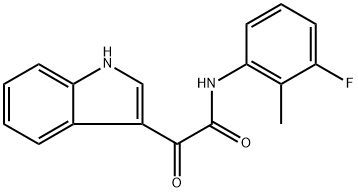 N-(3-fluoro-2-methylphenyl)-2-(1H-indol-3-yl)-2-oxoacetamide 结构式