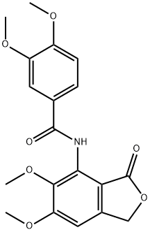 N-(5,6-dimethoxy-3-oxo-1H-2-benzofuran-4-yl)-3,4-dimethoxybenzamide Struktur