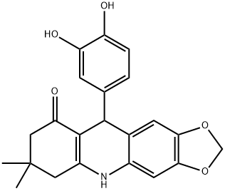 10-(3,4-dihydroxyphenyl)-7,7-dimethyl-5,6,8,10-tetrahydro-[1,3]benzodioxolo[5,6-b]quinolin-9-one Structure