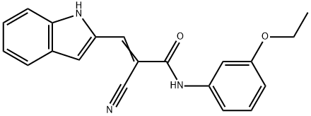 (E)-2-cyano-N-(3-ethoxyphenyl)-3-(1H-indol-2-yl)prop-2-enamide Structure