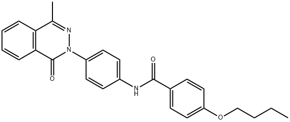 4-butoxy-N-[4-(4-methyl-1-oxophthalazin-2-yl)phenyl]benzamide,933852-54-1,结构式