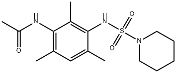 N-[2,4,6-trimethyl-3-(piperidin-1-ylsulfonylamino)phenyl]acetamide Structure