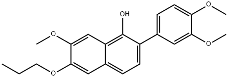 2-(3,4-dimethoxyphenyl)-7-methoxy-6-propoxynaphthalen-1-ol Structure