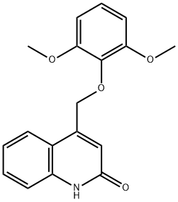 4-[(2,6-dimethoxyphenoxy)methyl]-1H-quinolin-2-one Struktur