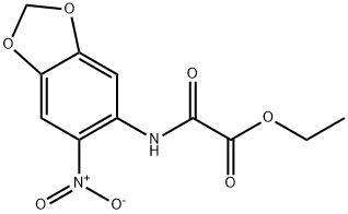 ethyl 2-[(6-nitro-1,3-benzodioxol-5-yl)amino]-2-oxoacetate 化学構造式