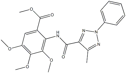 methyl 3,4,5-trimethoxy-2-[(5-methyl-2-phenyltriazole-4-carbonyl)amino]benzoate Structure