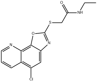 2-[(5-chloro-[1,3]oxazolo[4,5-h]quinolin-2-yl)sulfanyl]-N-ethylacetamide Structure