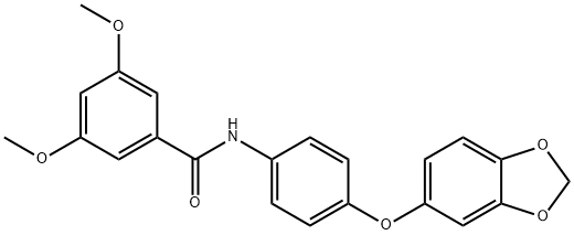 N-[4-(1,3-benzodioxol-5-yloxy)phenyl]-3,5-dimethoxybenzamide Struktur